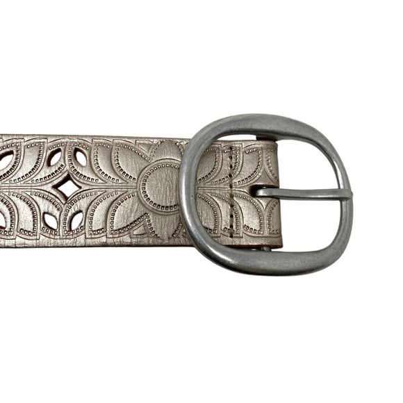 Fossil Womens Metallic Gold Boho Cut Out Design Belt Size S Festival Bohemian main image 6